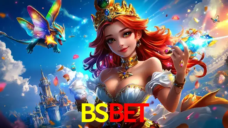 A princesa de um reino de fantasia mágico, com seu pequeno dragão, apresentando um mundo de prêmios encantados nos jogos de caça-níqueis do cassino BSBET.